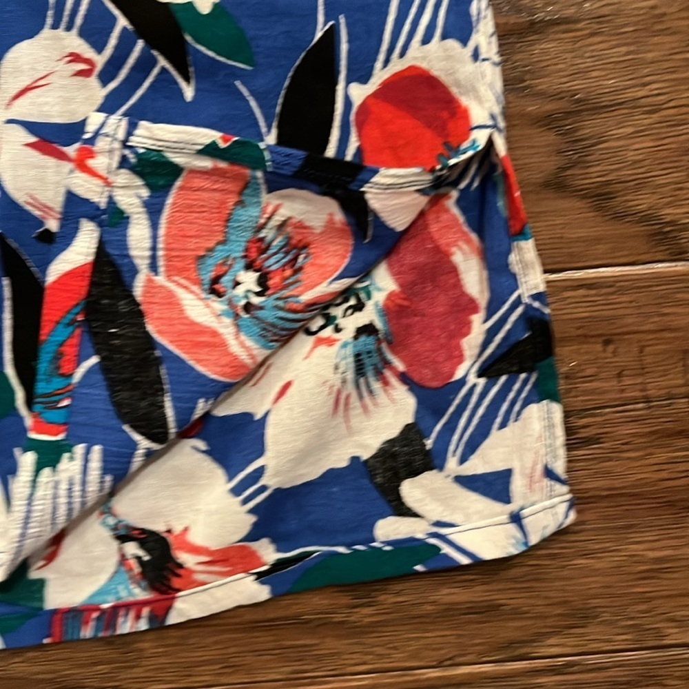 J Crew Floral Tunic Top Size XL - Picture 5 of 10